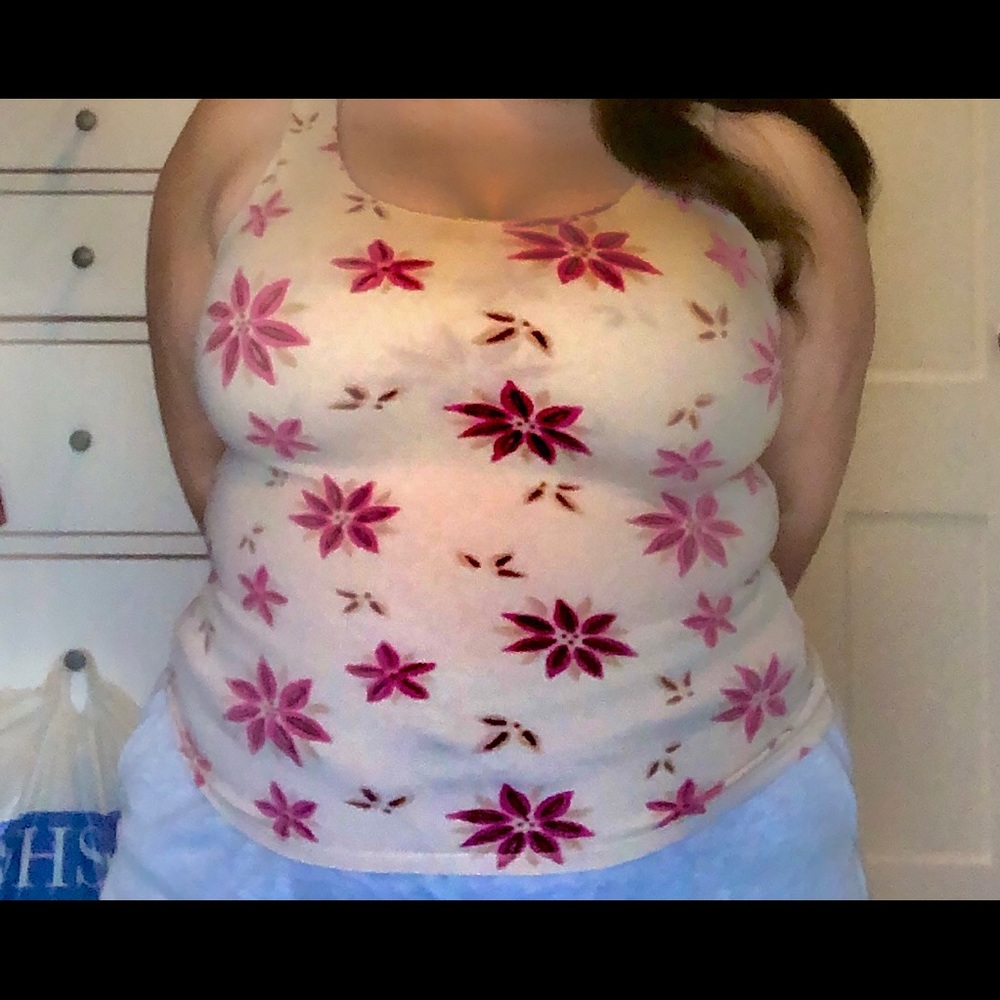 J Jill slightly cropped floral top